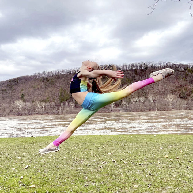 Adult Rainbow Leggings for Women, Pastel Rainbow Clothing, Yoga