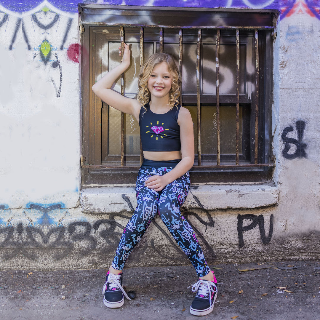 Birthday Queen Graffiti Leggings SugarLulu