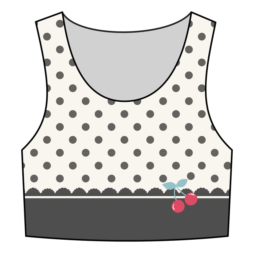 Topshop Polka Dot conspicuous Picot Crop