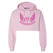 LIGHT PINK HOODIE WITH PINK GLITTER- pick your logo & length