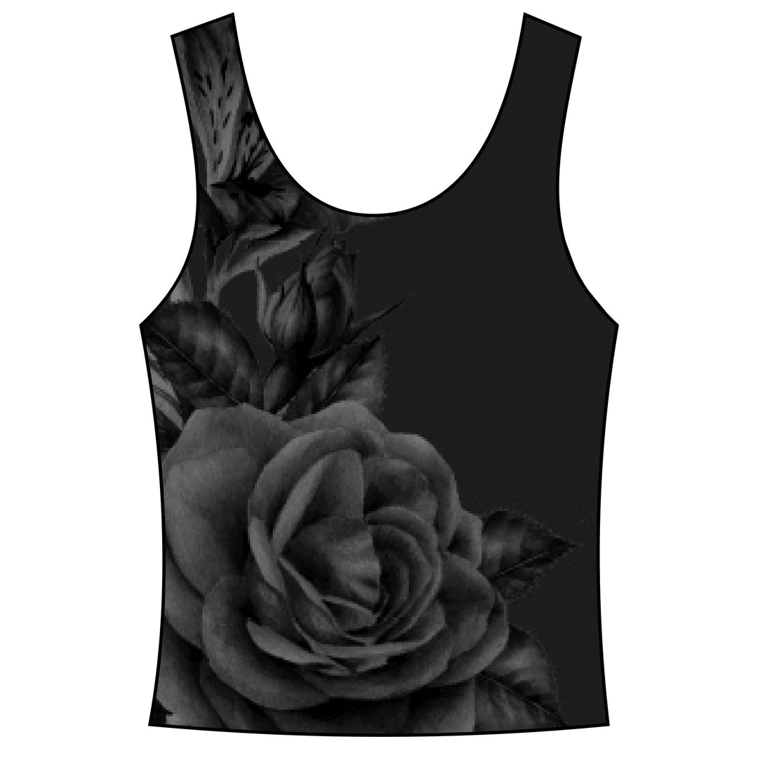 VELVET BLACK ROSE TANK TOP – SugarLulu