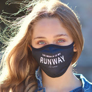 THE WORLD IS MY RUNWAY Face Mask