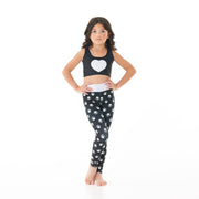 Black & white leggings with paw pattern. Durable, stetchy and versatille. Wear them work out or casual day.